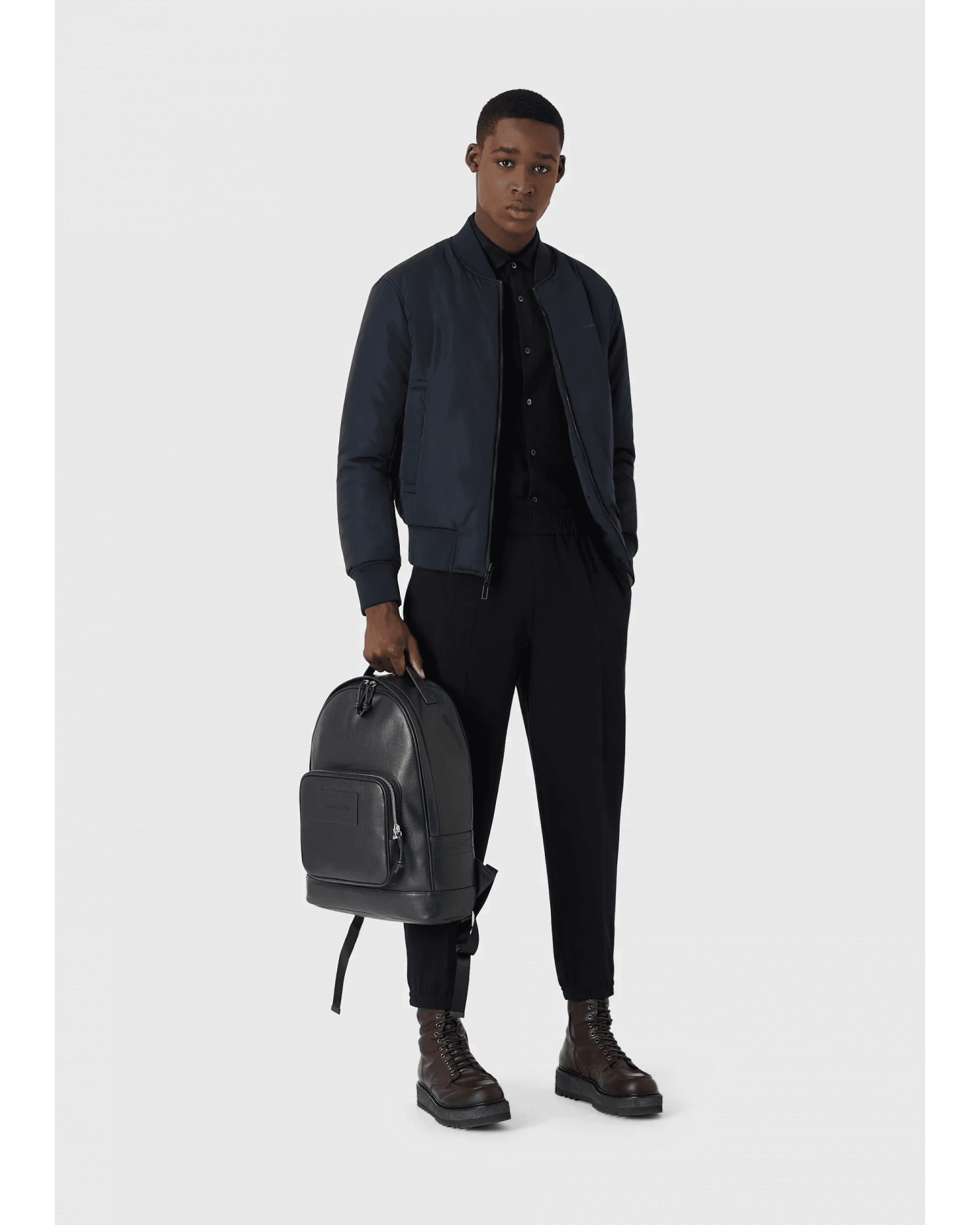 Emporio Armani Mens Jersey Shirt Navy 3 Emporio Armani Mens Jersey Shirt Navy - Image 3