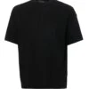 Emporio Armani Mens Tonal Structure T Shirt, Black Tee