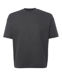 Emporio Armani Mens Tonal Structure T Shirt, Grey Tee