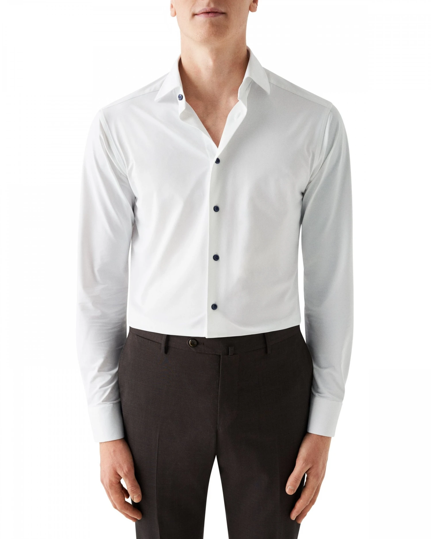 Eton Shirts Mens 4 Way Stretch Shirt White 3 Eton Shirts Mens 4 Way Stretch Shirt White - Image 3