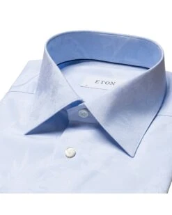 Eton Shirts Mens Blue Tonal Floral Pattern Slim Fit Shirt -Boss Store eton shirts mens blue tonal floral pattern slim fit shirt p43148 264041 zoom