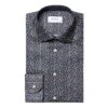 Eton Shirts Mens Dark Blue Slim Fit Fauna Print Signature Twill Shirt
