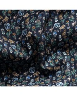 Eton Shirts Mens Dark Blue Slim Fit Fauna Print Signature Twill Shirt -Boss Store eton shirts mens dark blue slim fit fauna print signature twill shirt p39825 214214 zoom