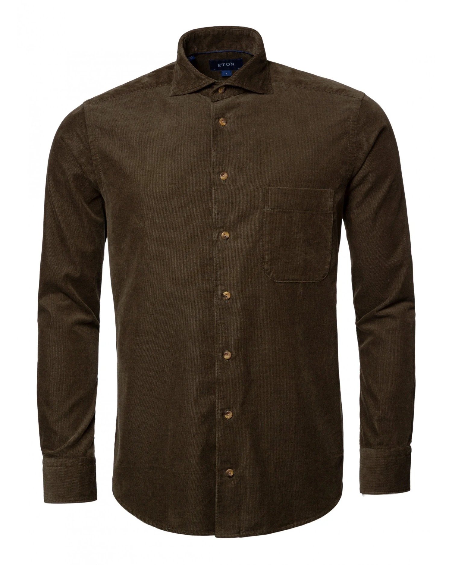 Eton Shirts Mens Dark Green Slim Fit Corduroy Shirt 1 Eton Shirts Mens Dark Green Slim Fit Corduroy Shirt