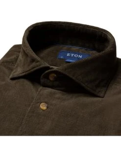 Eton Shirts Mens Dark Green Slim Fit Corduroy Shirt 12 Eton Shirts Mens Dark Green Slim Fit Corduroy Shirt -Boss Store eton shirts mens dark green slim fit corduroy shirt p42178 251255 zoom