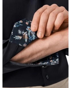 Eton Shirts Mens Floral Insert Shirt Navy -Boss Store eton shirts mens floral insert shirt navy p44602 281937 zoom