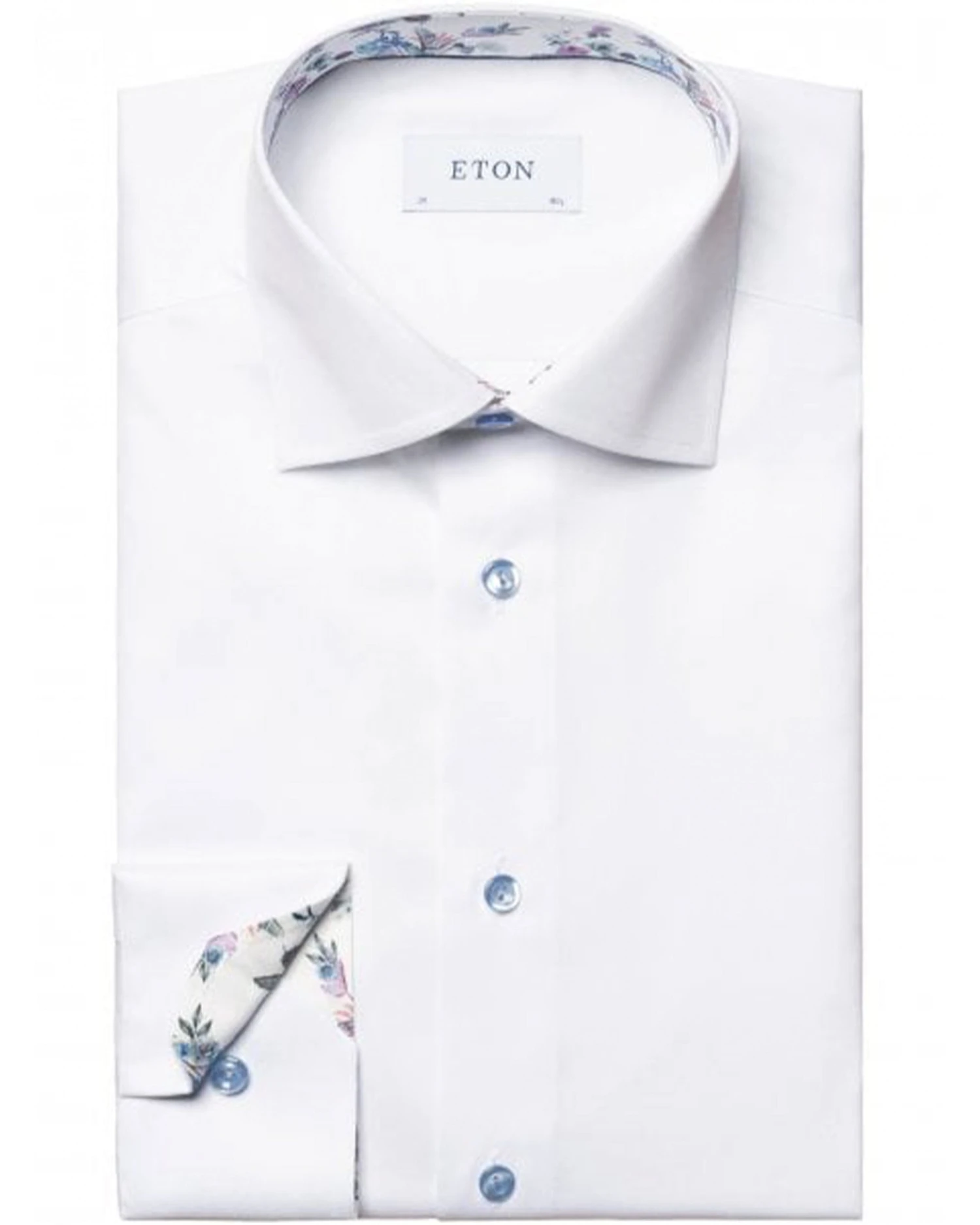 Eton Shirts Mens Floral Insert Shirt White 1 Eton Shirts Mens Floral Insert Shirt White