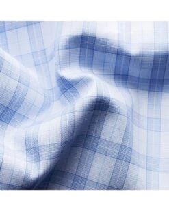 Eton Shirts Mens Light Blue Plaid Cotton Lyocell Blend Shirt -Boss Store eton shirts mens light blue plaid cotton lyocell blend shirt p42603 252972 zoom