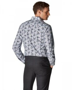 Eton Shirts Mens Light Blue/White Floral Print Shirt -Boss Store eton shirts mens light blue white floral print shirt p41198 231515 zoom
