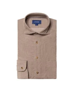 Eton Shirts Mens Light Brown Slim Fit Corduroy Shirt -Boss Store eton shirts mens light brown slim fit corduroy shirt p42179 251299 zoom