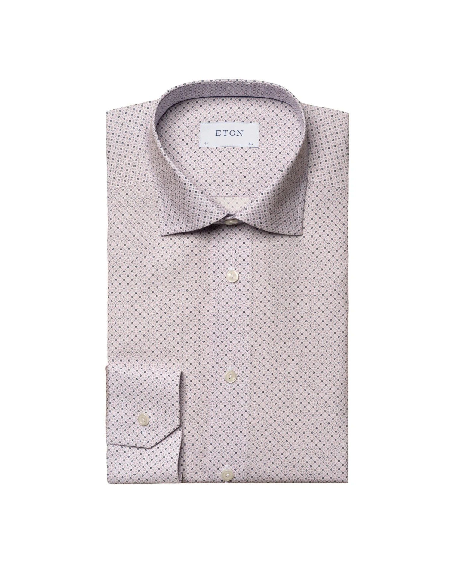 Eton Shirts Mens Micro Floral Pattern Shirt Pink 2 Eton Shirts Mens Micro Floral Pattern Shirt Pink - Image 2