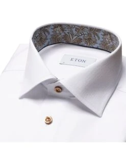 Eton Shirts Mens Paisley Detail Shirt White -Boss Store eton shirts mens paisley detail shirt white p44162 273453 zoom