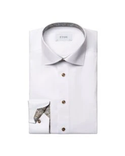 Eton Shirts Mens Paisley Detail Shirt White -Boss Store eton shirts mens paisley detail shirt white p44162 273463 zoom