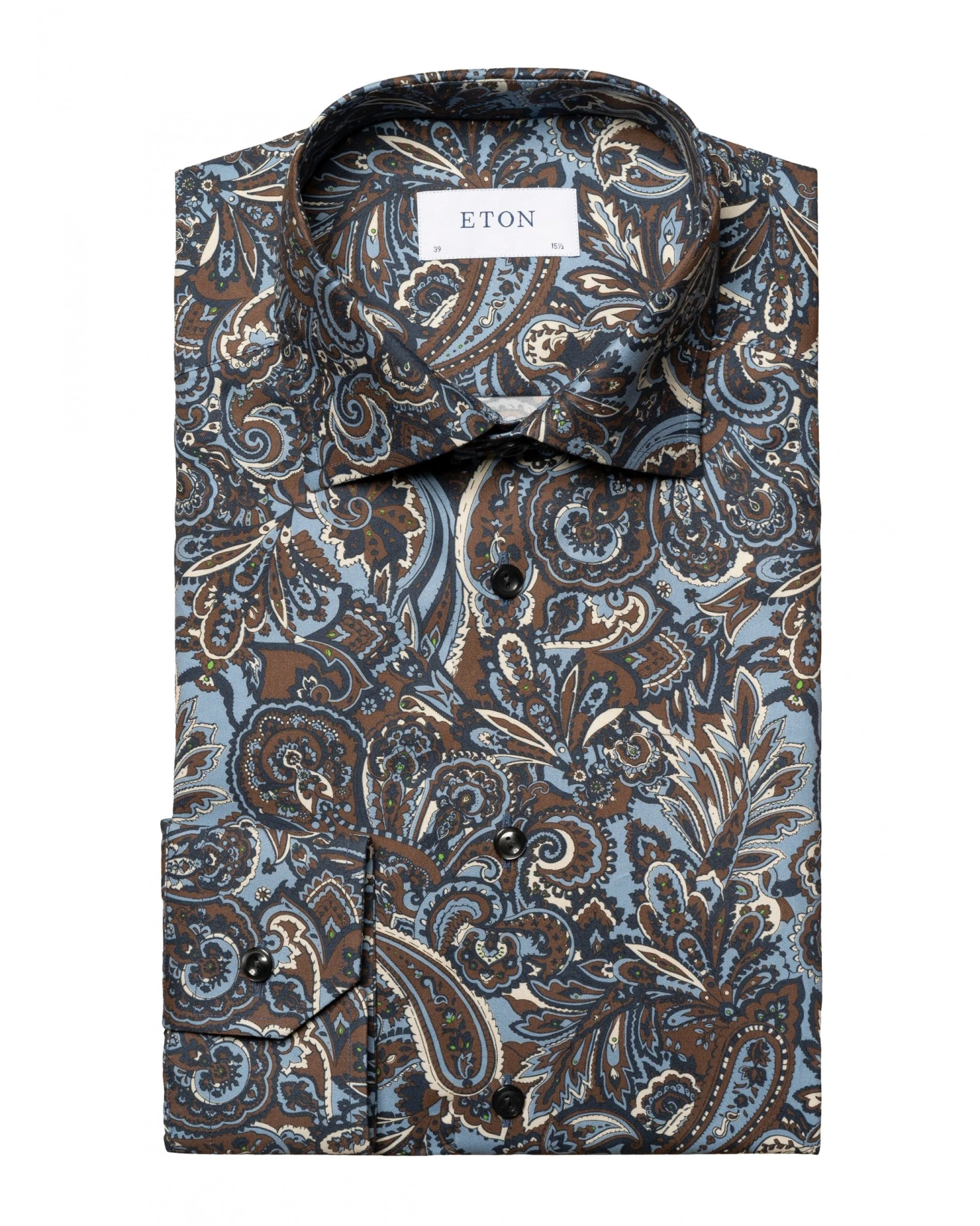 Eton Shirts Mens Paisley Shirt Mid Blue 2 Eton Shirts Mens Paisley Shirt Mid Blue - Image 2