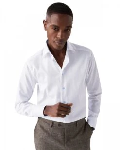 Eton Shirts Mens Paisley Twill Shirt White -Boss Store eton shirts mens paisley twill shirt white p43134 273402 zoom