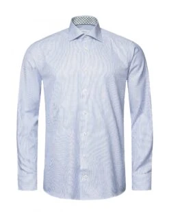 Eton Shirts Mens Tencel Shirt Navy Blue