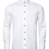 Eton Shirts Mens White Contrast Buttons Signature Twill Shirt