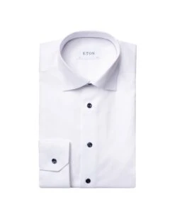 Eton Shirts Mens White Contrast Buttons Signature Twill Shirt -Boss Store eton shirts mens white contrast buttons signature twill shirt p43131 257909 zoom
