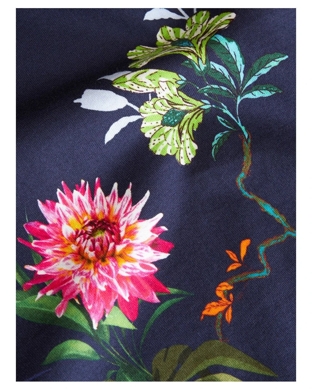 Etro Mens Floral Print T Shirt, Navy Blue Tee 6 Etro Mens Floral Print T Shirt, Navy Blue Tee - Image 6