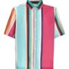 Etro Mens Multicoloured Comfort Fit Striped Shirt