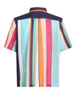 Etro Mens Multicoloured Comfort Fit Striped Shirt -Boss Store etro mens multicoloured comfort fit striped shirt p43010 264251 zoom