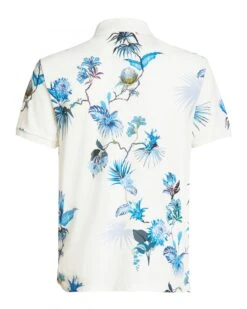 Etro Mens White Floral Jersey Polo Shirt -Boss Store etro mens white floral jersey polo shirt p43014 264311 zoom