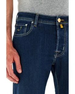 Jacob Cohen Mens Bard Pony Badge Slim Jean Clean Wash Blue -Boss Store jacob cohen mens bard pony badge slim jean clean wash blue p44553 282587 image