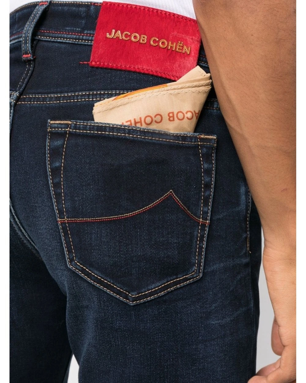 Jacob Cohen Mens Bard Slim Fit Jeans, Dark Blue Wash Denim 3 Jacob Cohen Mens Bard Slim Fit Jeans, Dark Blue Wash Denim - Image 3
