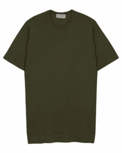 John Smedley Mens Lorca T Shirt Palm Green