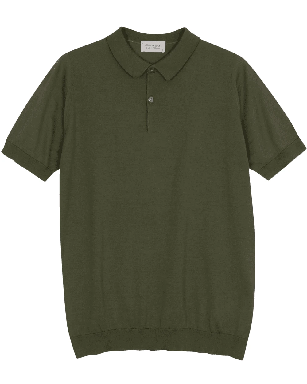 John Smedley Mens Rhodes Cotton Polo Shirt Palm 1 John Smedley Mens Rhodes Cotton Polo Shirt Palm