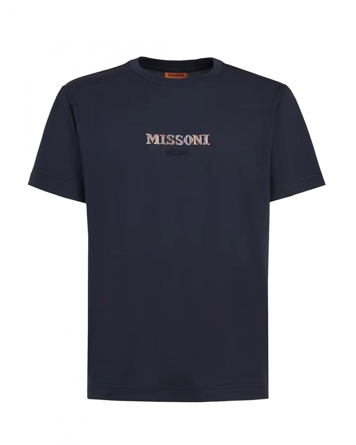 Missoni Mens Chest Logo T Shirt Navy 1 Missoni Mens Chest Logo T Shirt Navy