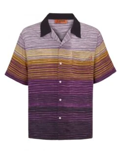 Missoni Mens Fine Stripe Graduated Chest Pocket Shirt