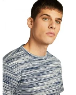 Missoni Mens Space Dye T Shirt Navy White -Boss Store missoni mens space dye t shirt navy white p43704 277720 zoom