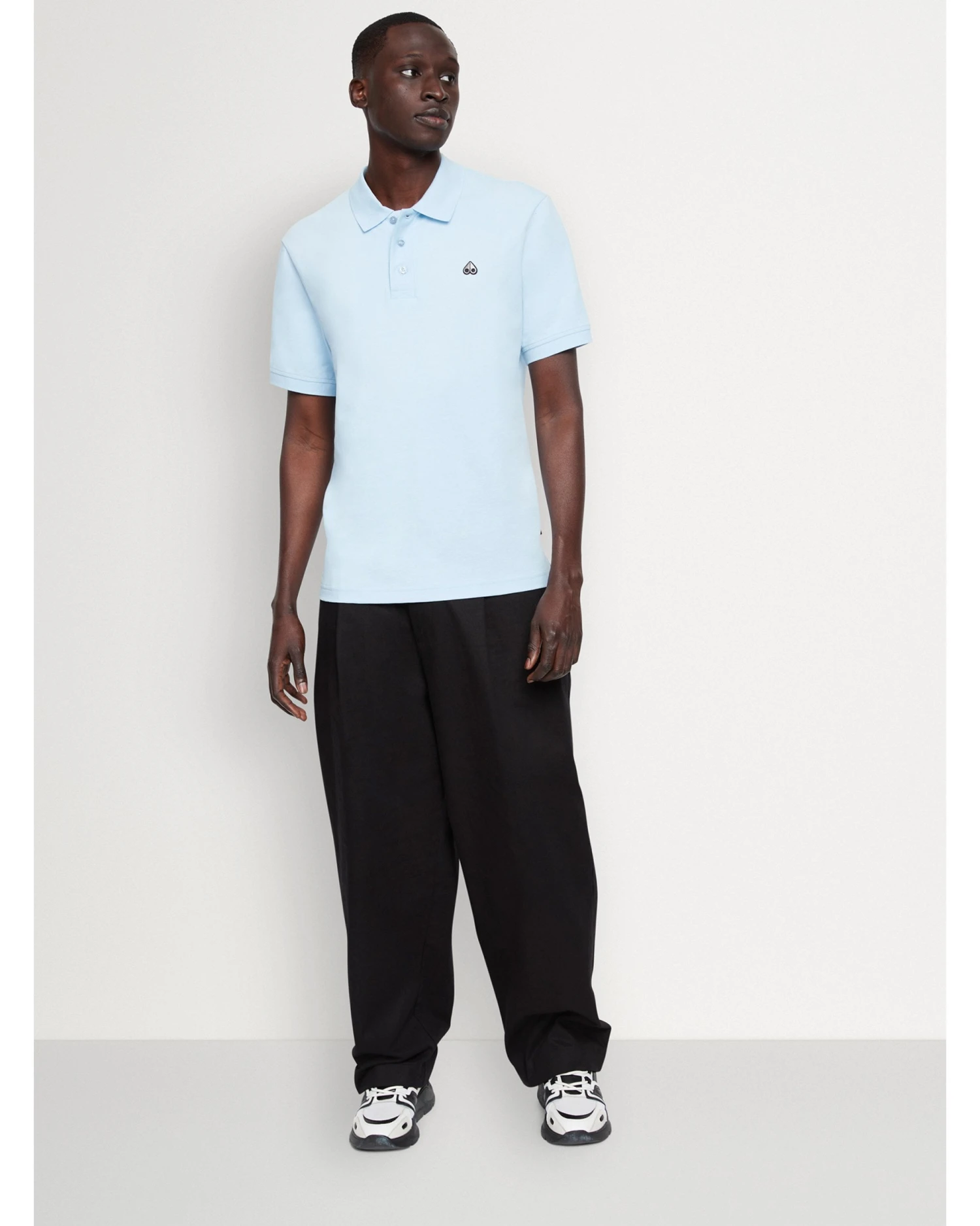 Moose Knuckles Mens Pique Polo Shirt Sky Blue 4 Moose Knuckles Mens Pique Polo Shirt Sky Blue - Image 4