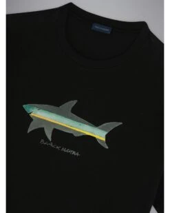 Paul&Shark Paul & Shark Mens Black Mamba Limited Edtion T-Shirt Black -Boss Store paul shark mens black mamba limited edtion t shirt black p44695 282383 zoom
