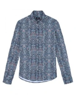 Paul&Shark Paul & Shark Mens Floral Stretch Shirt Blue Multi