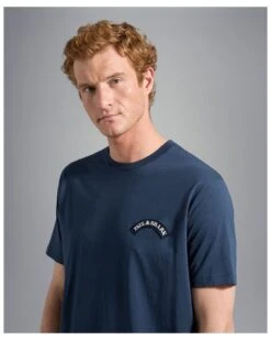 Paul&Shark Paul & Shark Mens Logo Badge T Shirt, Navy Tee -Boss Store paul shark mens logo badge t shirt navy tee p42580 265172 image