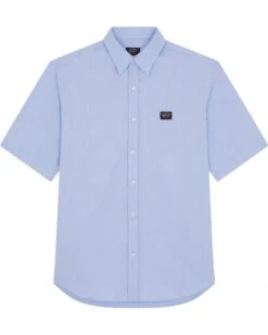 Paul&Shark Paul & Shark Mens Short Sleeved Oxford Shirt Sky Blue