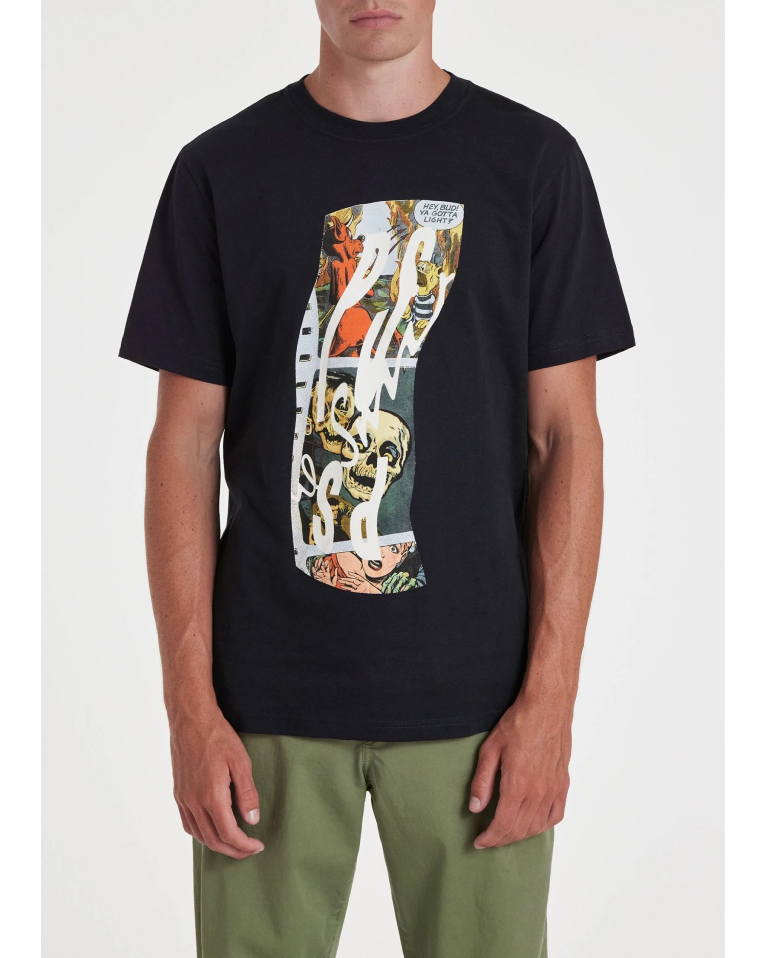 Paul Smith Mens Comic Strip T Shirt Navy 2 Paul Smith Mens Comic Strip T Shirt Navy - Image 2