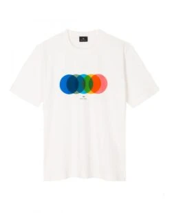 Paul Smith Mens Lapping Circles Print T-Shirt White