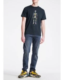Paul Smith Mens Striped Skeleton Print T Shirt, Dark Navy Tee -Boss Store paul smith mens striped skeleton print t shirt dark navy tee p41543 260011 zoom