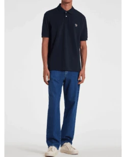 Paul Smith Mens Zebra Badge Polo Shirt Navy -Boss Store paul smith mens zebra badge polo shirt navy p44357 280631 zoom