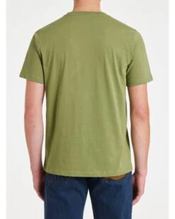 Paul Smith Mens Zebra Badge T-Shirt Khaki Green -Boss Store paul smith mens zebra badge t shirt khaki green p44353 281058 zoom