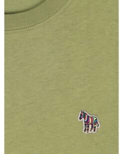 Paul Smith Mens Zebra Badge T-Shirt Khaki Green -Boss Store paul smith mens zebra badge t shirt khaki green p44353 281062 zoom