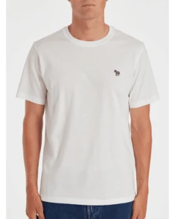 Paul Smith Mens Zebra Logo T-Shirt White -Boss Store paul smith mens zebra logo t shirt white p44350 280570 zoom