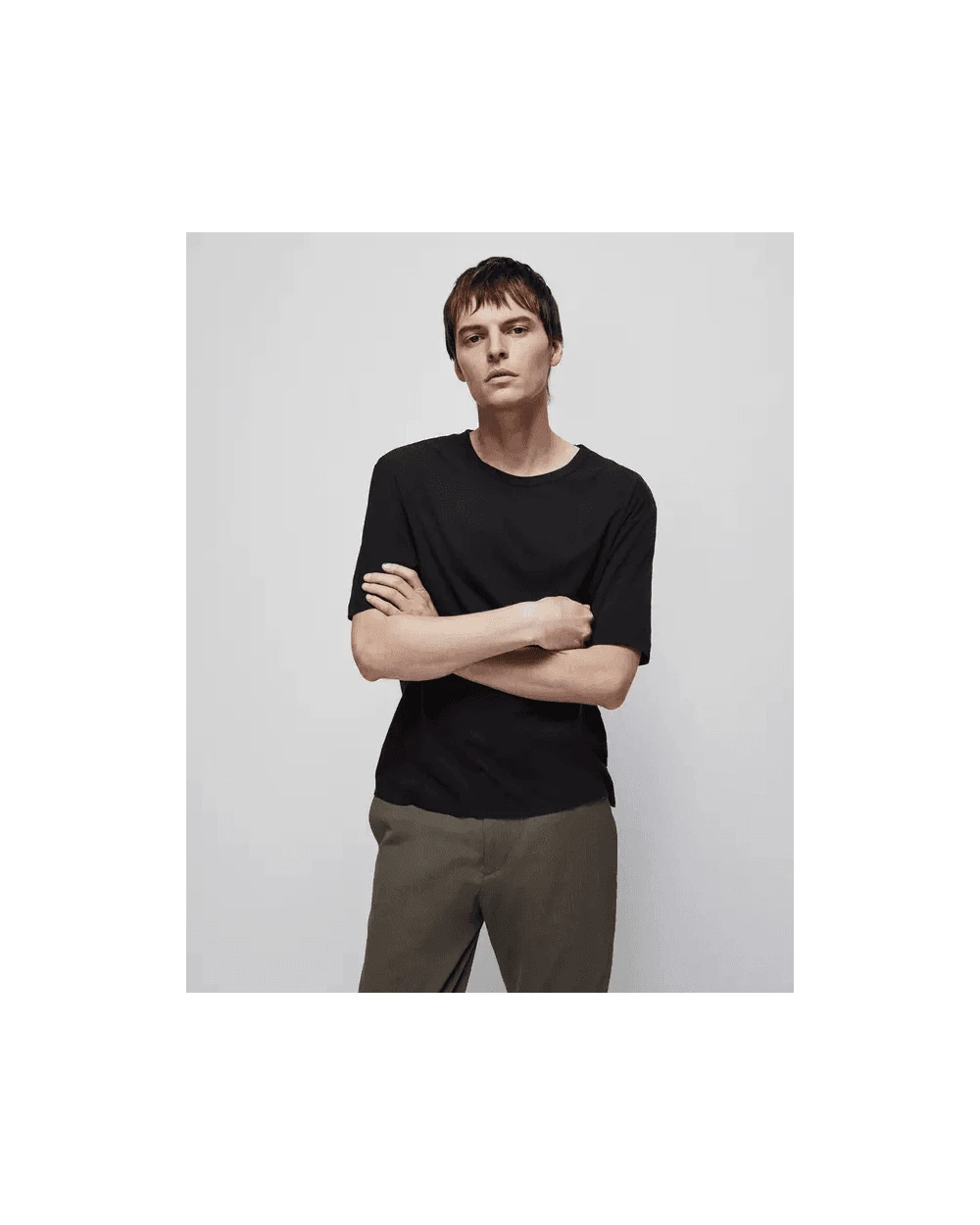 Rag & Bone Mens Flame Slub T Shirt Jet Black 2 Rag & Bone Mens Flame Slub T Shirt Jet Black - Image 2