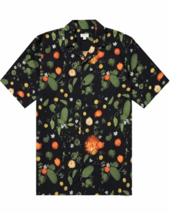 Sunspel Mens Charlotte Gosch Hedgerow Shirt Black