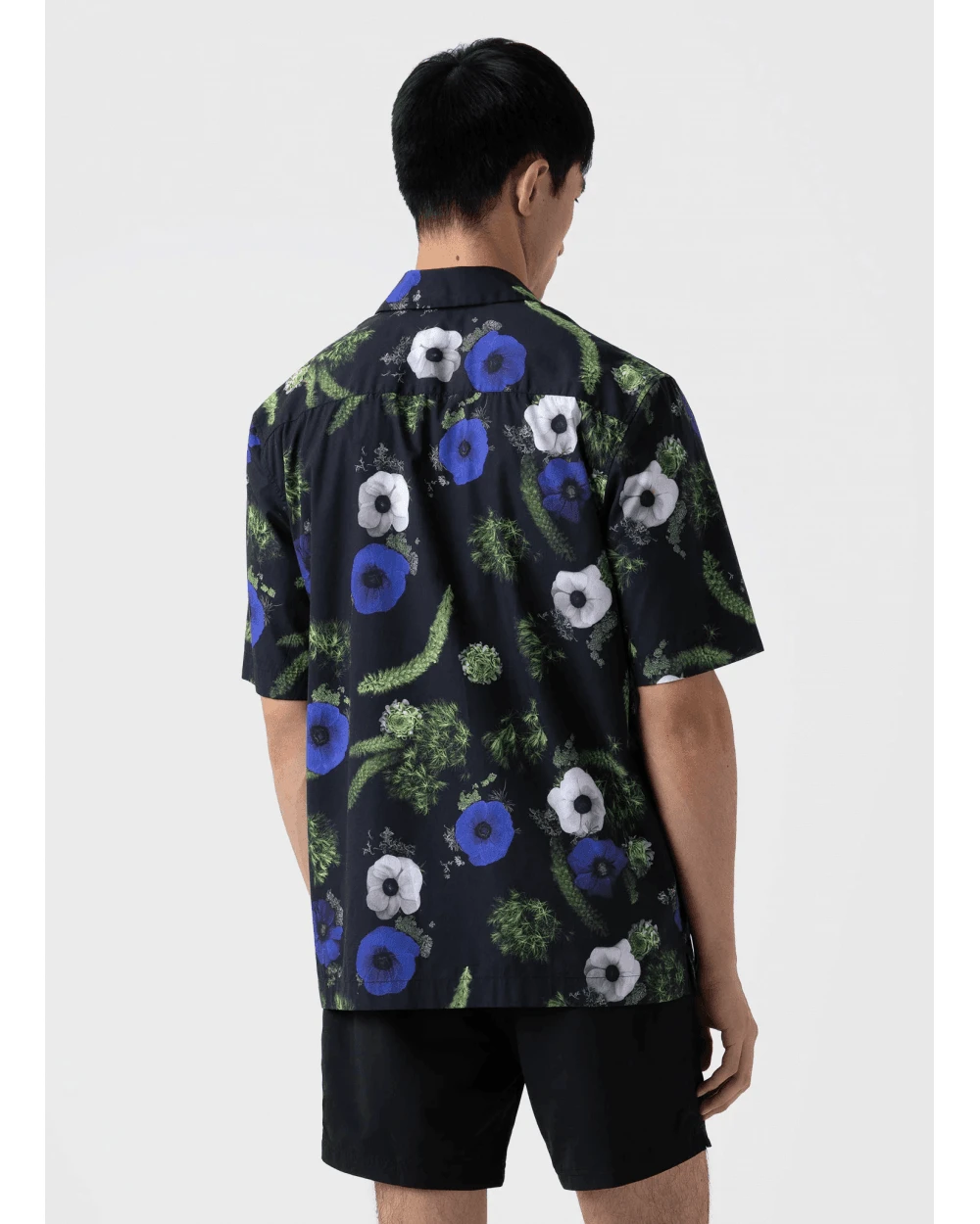 Sunspel Mens Charlotte Gosch Sea Moss Shirt Black 3 Sunspel Mens Charlotte Gosch Sea Moss Shirt Black - Image 3