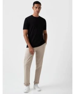 Sunspel Mens Classic T-Shirt Black 5 Sunspel Mens Classic T-Shirt Black -Boss Store sunspel mens classic t shirt black p44681 281807 zoom