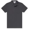 Sunspel Mens Riviera Polo Shirt Charcoal Grey